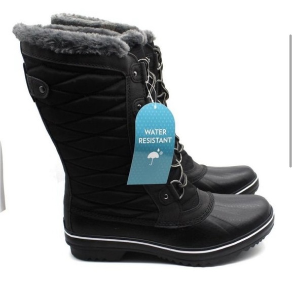 NIB! Jbu by Jambu chilly water resistant fur lined duck boots in black. Size 8.5 - Picture 3 of 8